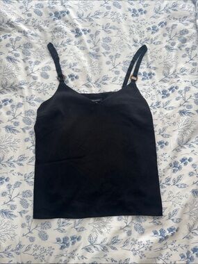 Skies Are Blue Black Adjustable-Strap Camisole